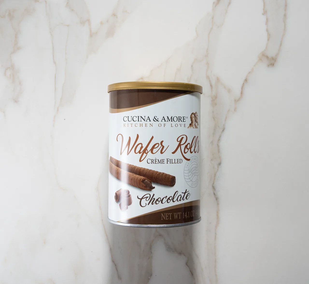 Cucina & Amore Wafer Rolls - Chocolate Cream Filled