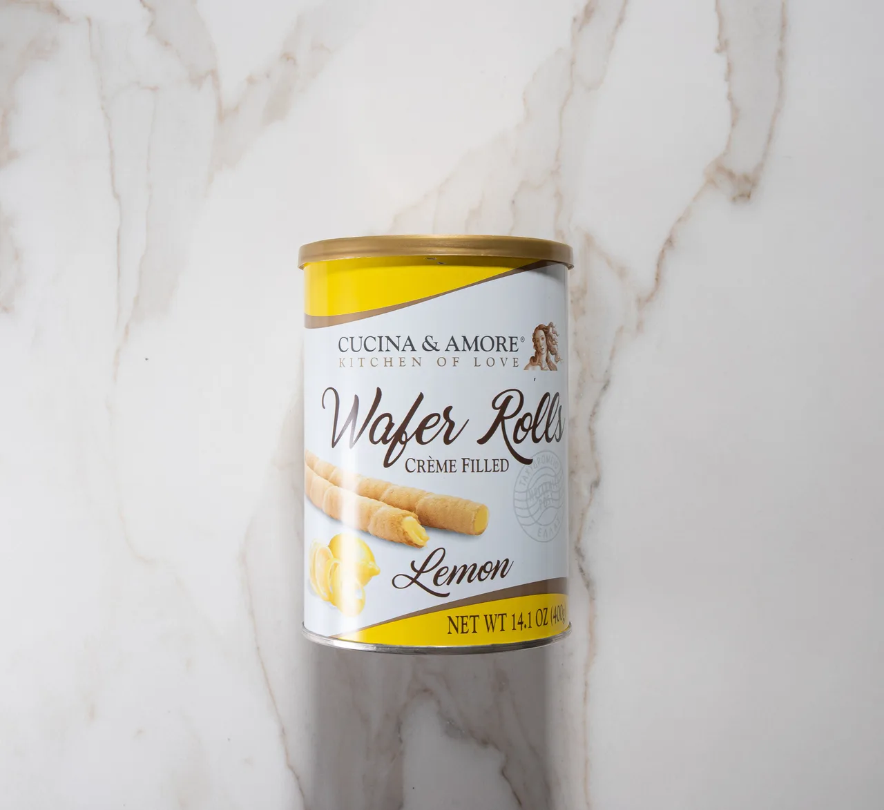Cucina & Amore Wafer Rolls - Lemon Cream Filled